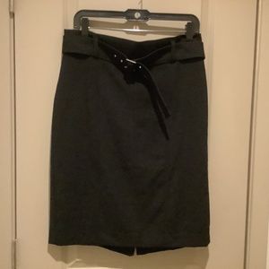 Ann Taylor Black Pencil Skirt Belted & Fully Lined BRAND NEW! Fashion Forward!